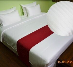 Duvet (Quilt) + Cover (6 mm Pin Striped Satin White 230 TC 100% Cotton) set
