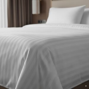 6 mm Pin Striped Satin White 230 TC 1...