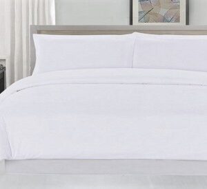 Plain Satin White 400 TC 100% Cotton Duvet Cover