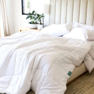 1 cm Satin Striped White 300 TC 100% Cotton Duvet Cover