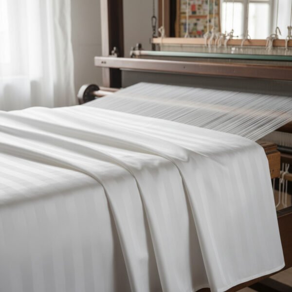 Duvet (Quilt) + Cover (1 cm Satin Striped White 220 TC 100% Cotton) set