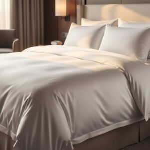 Duvet (Quilt) + Cover (Plain Satin Wh...