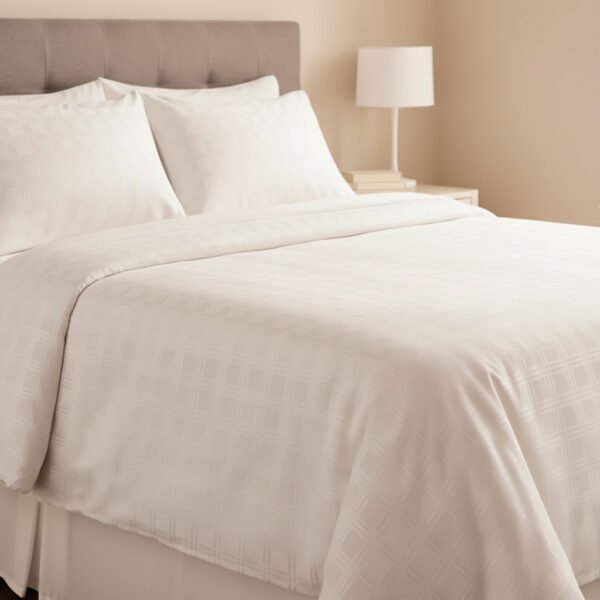 Duvet (Quilt) + Cover (Split Box White 300 TC 100% Cotton) set